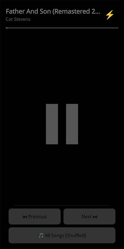 Remiio main player screen with black screen